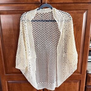 Hollow Mesh Crochet Shrug Cardigan